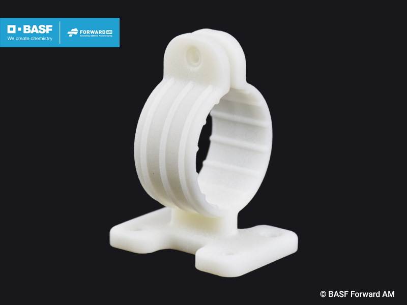 Eine mit BASF Ultrasint PA11 3D-gedruckte Klammer